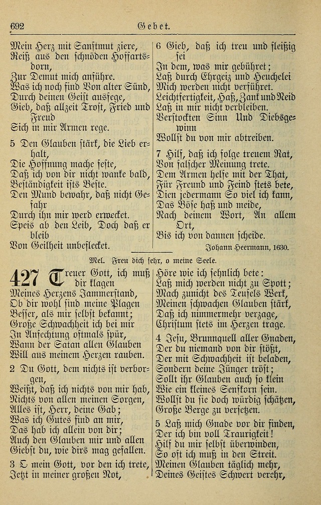 Kirchenbuch für Evangelisch-Lutherische Gemeinden page 692