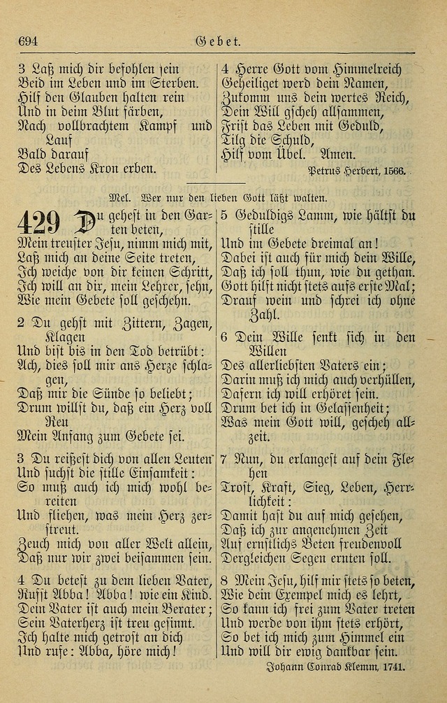 Kirchenbuch für Evangelisch-Lutherische Gemeinden page 694