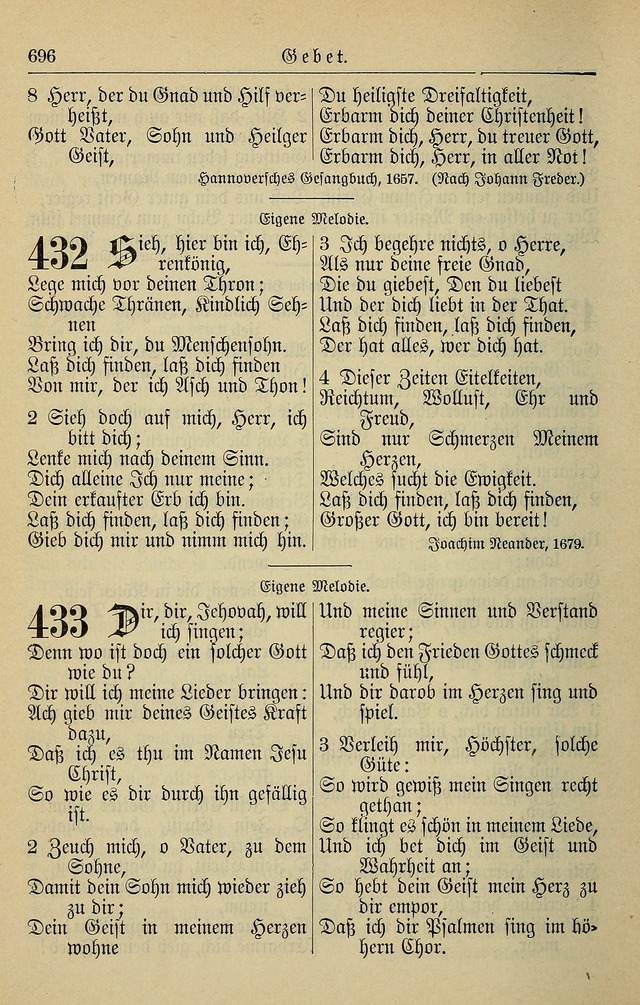 Kirchenbuch für Evangelisch-Lutherische Gemeinden page 696