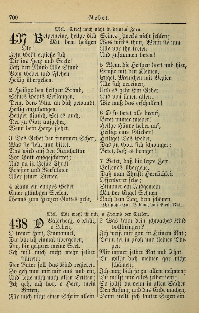 Kirchenbuch für Evangelisch-Lutherische Gemeinden page 700