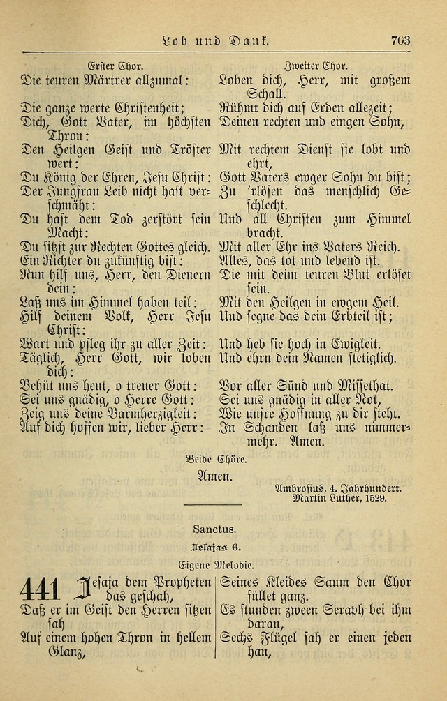 Kirchenbuch für Evangelisch-Lutherische Gemeinden page 703