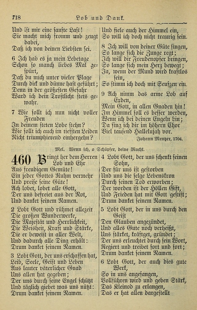 Kirchenbuch für Evangelisch-Lutherische Gemeinden page 718