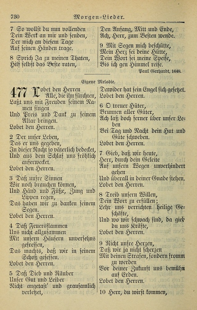 Kirchenbuch für Evangelisch-Lutherische Gemeinden page 730