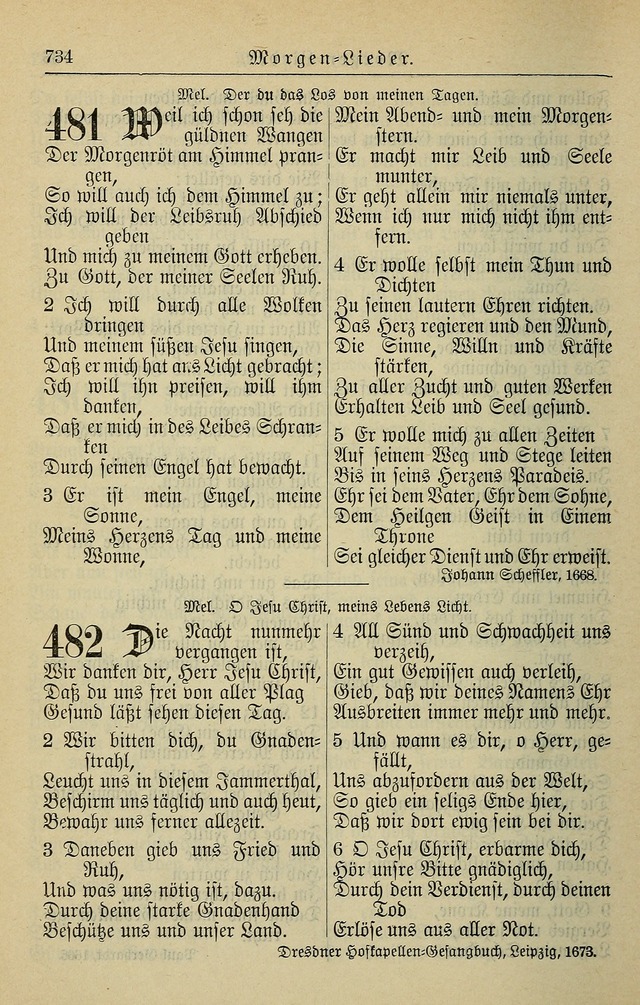 Kirchenbuch für Evangelisch-Lutherische Gemeinden page 734