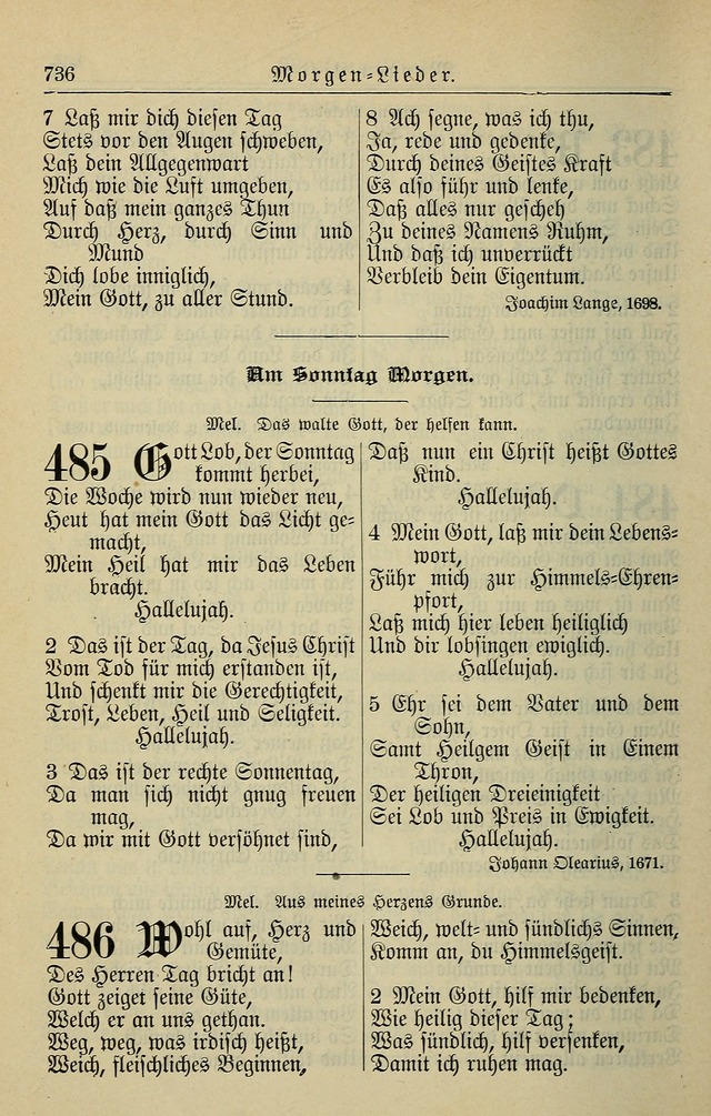 Kirchenbuch für Evangelisch-Lutherische Gemeinden page 736