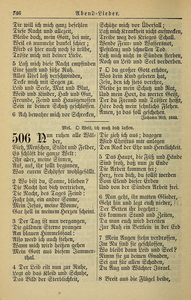 Kirchenbuch für Evangelisch-Lutherische Gemeinden page 746