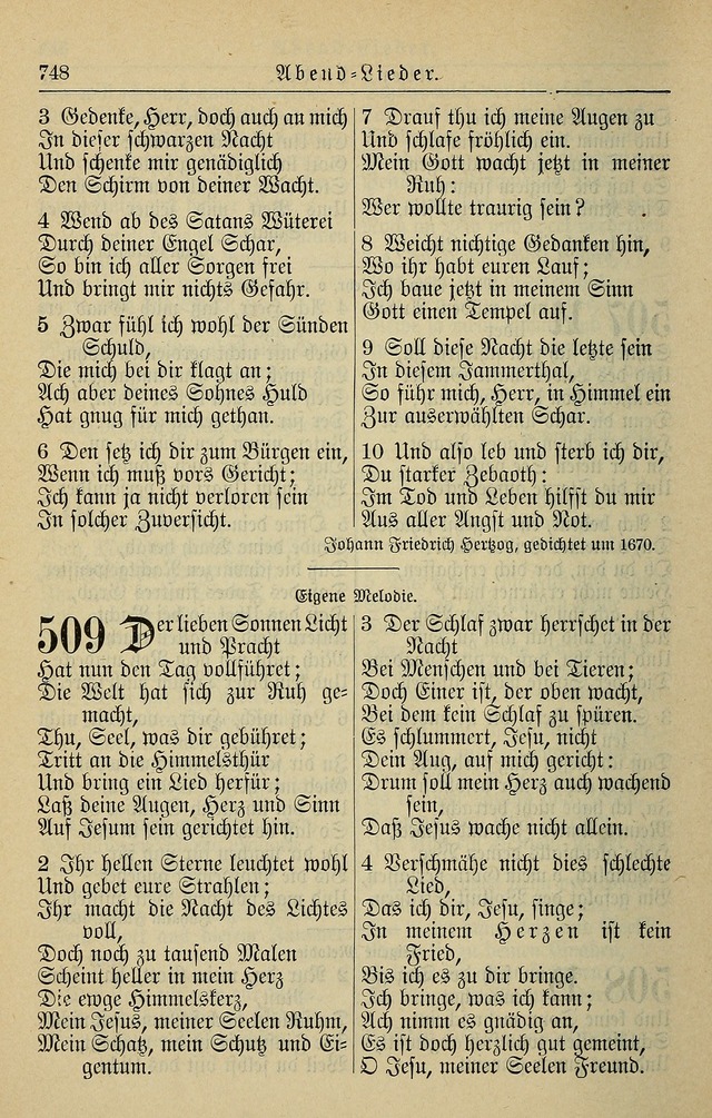 Kirchenbuch für Evangelisch-Lutherische Gemeinden page 748