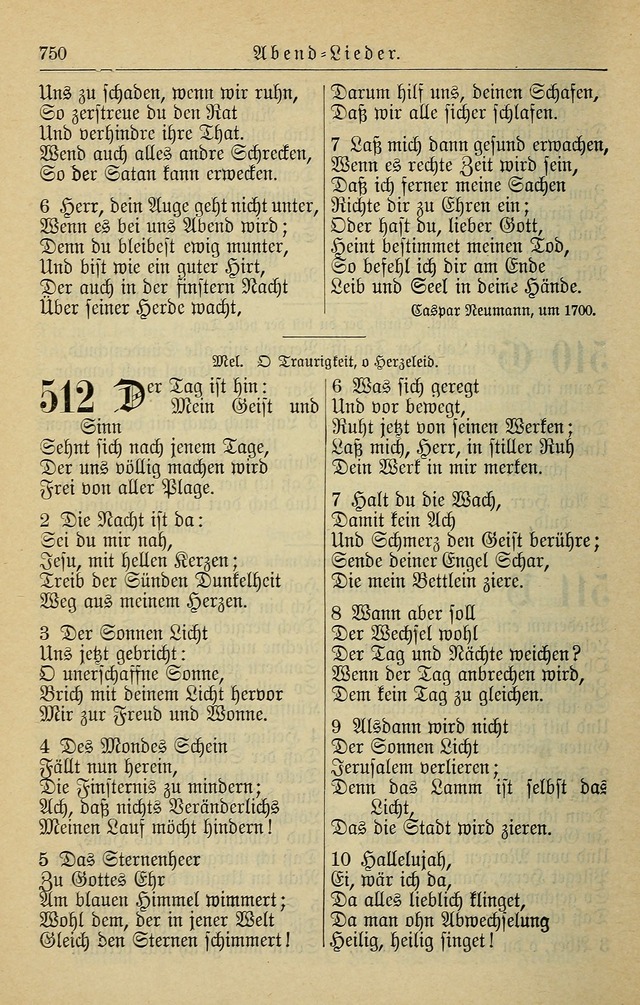 Kirchenbuch für Evangelisch-Lutherische Gemeinden page 750