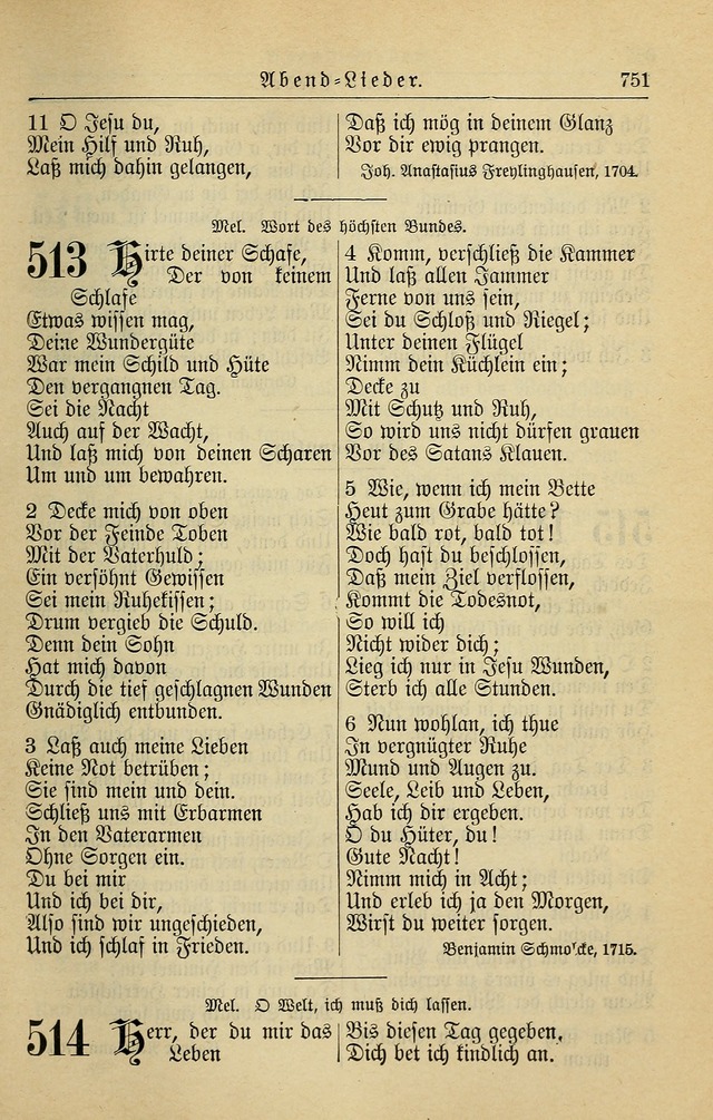 Kirchenbuch für Evangelisch-Lutherische Gemeinden page 751