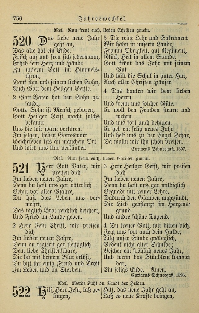 Kirchenbuch für Evangelisch-Lutherische Gemeinden page 756