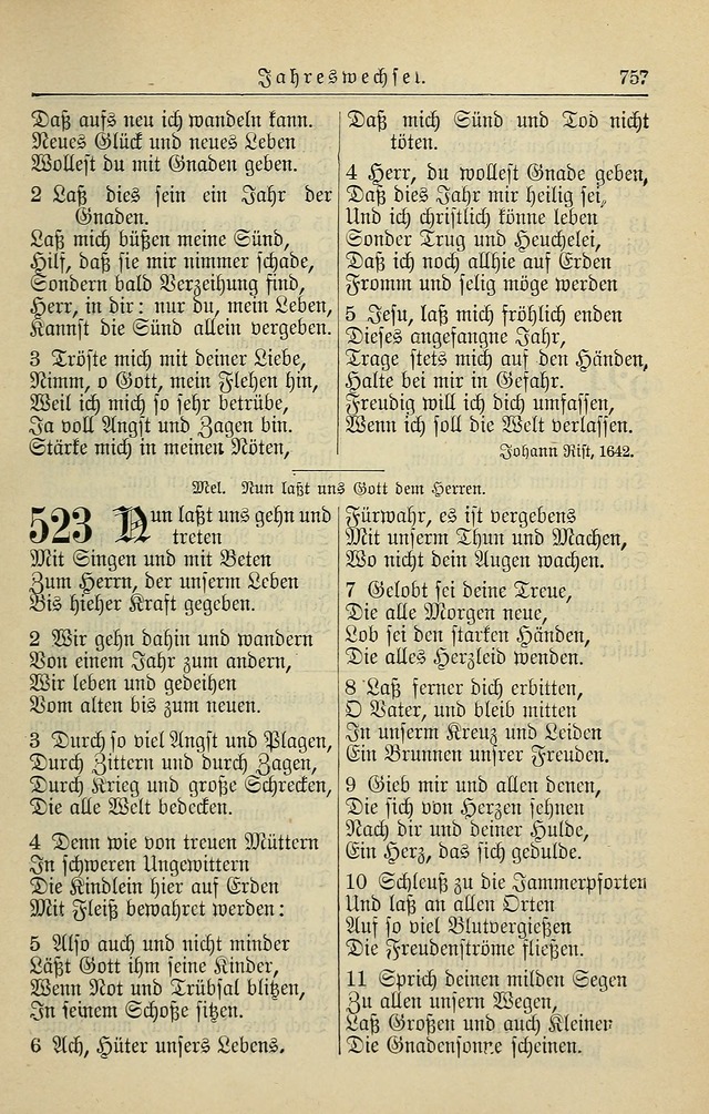 Kirchenbuch für Evangelisch-Lutherische Gemeinden page 757