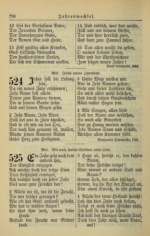 Kirchenbuch für Evangelisch-Lutherische Gemeinden page 758