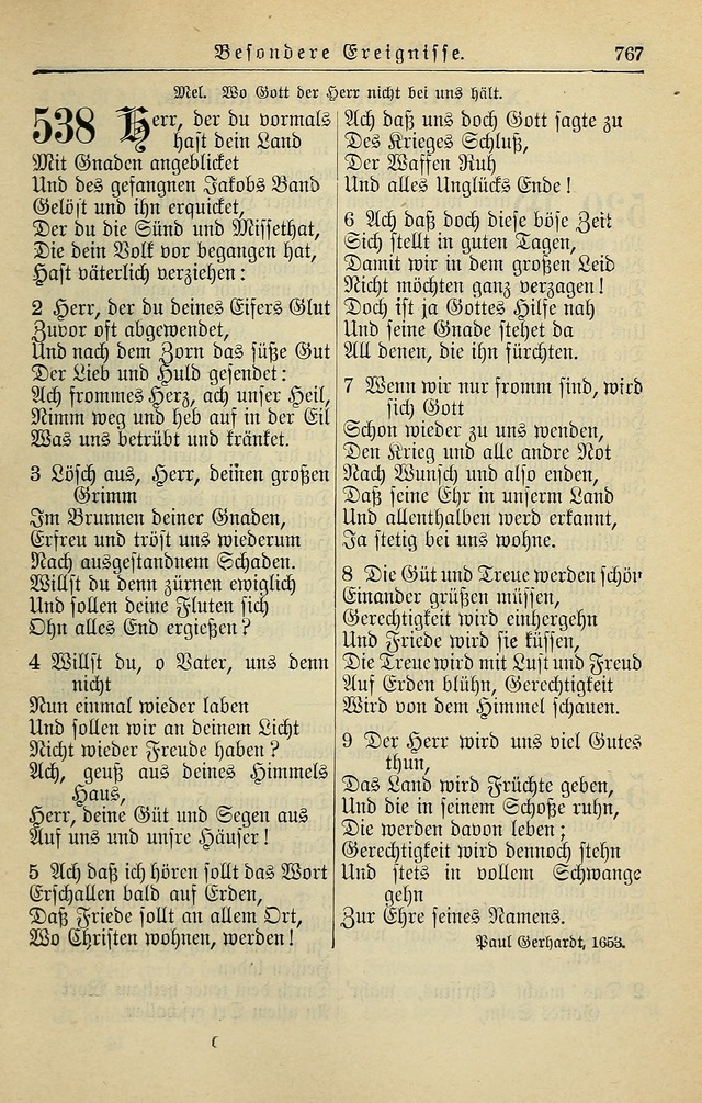 Kirchenbuch für Evangelisch-Lutherische Gemeinden page 767