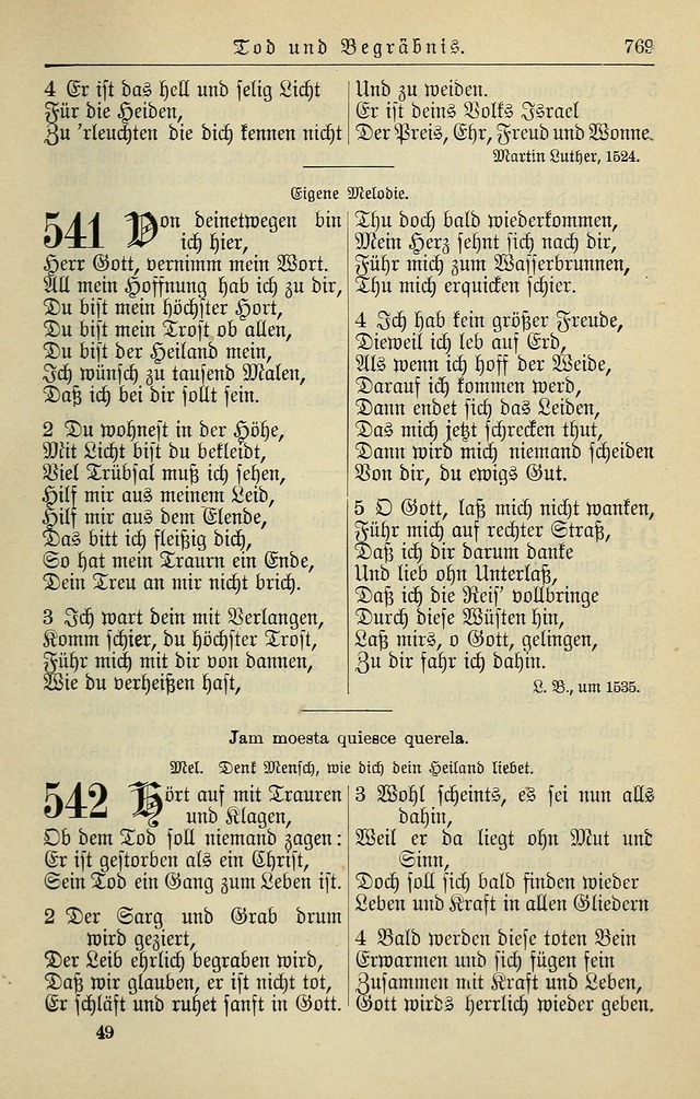 Kirchenbuch für Evangelisch-Lutherische Gemeinden page 769