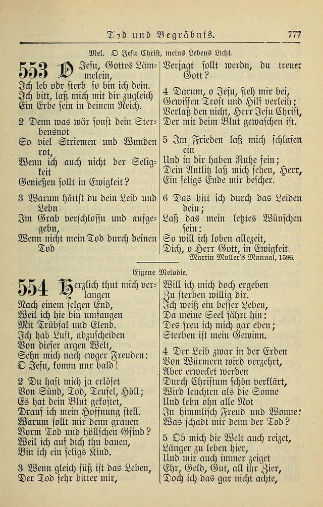 Kirchenbuch für Evangelisch-Lutherische Gemeinden page 777