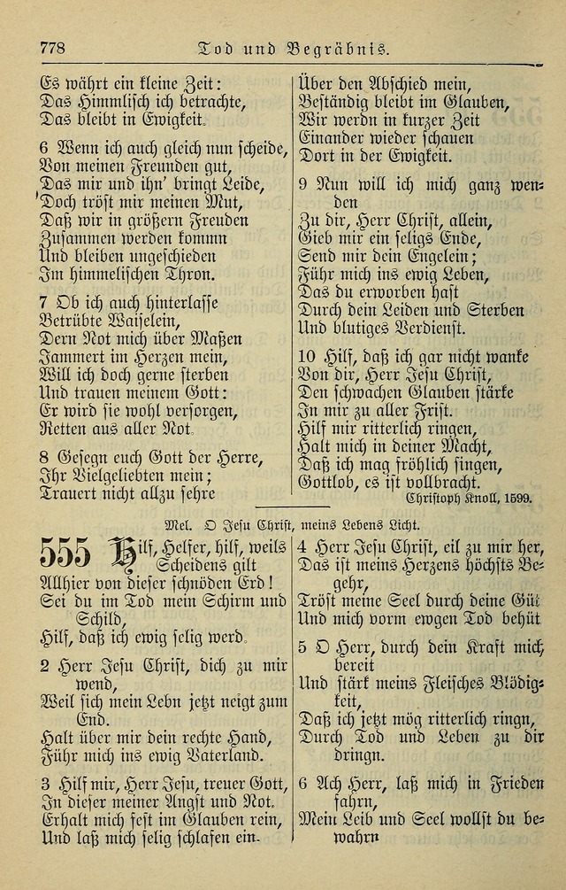 Kirchenbuch für Evangelisch-Lutherische Gemeinden page 778