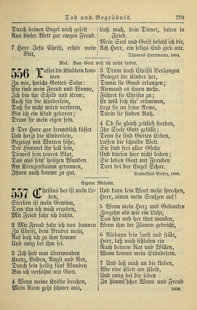 Kirchenbuch für Evangelisch-Lutherische Gemeinden page 779