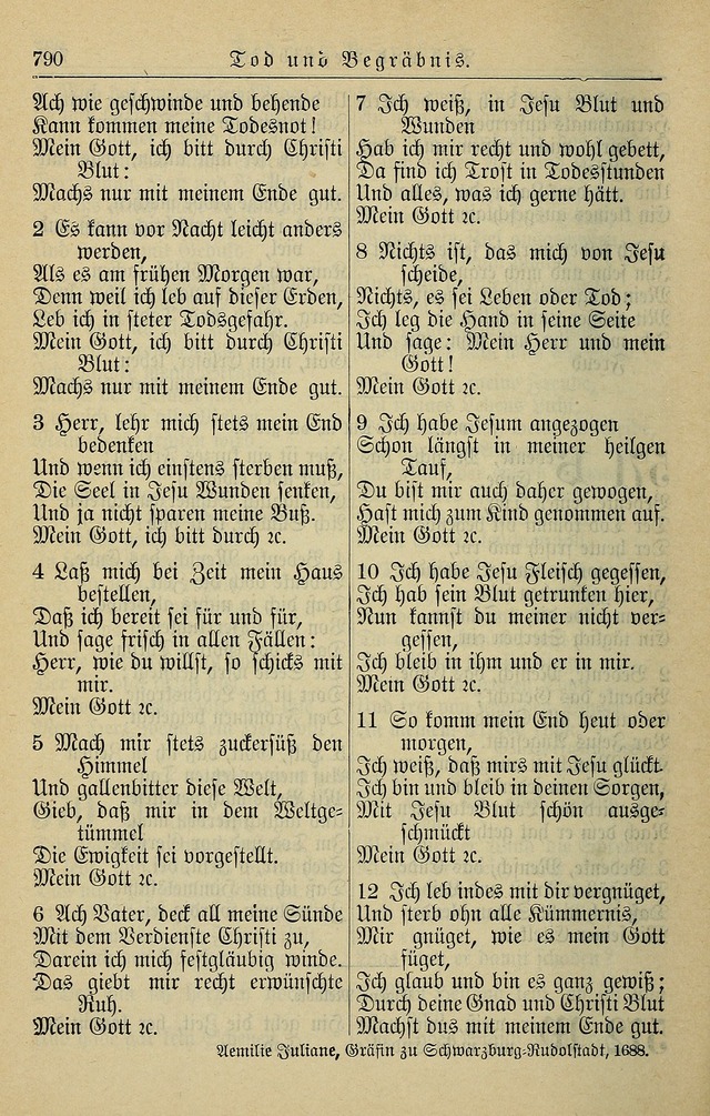 Kirchenbuch für Evangelisch-Lutherische Gemeinden page 790