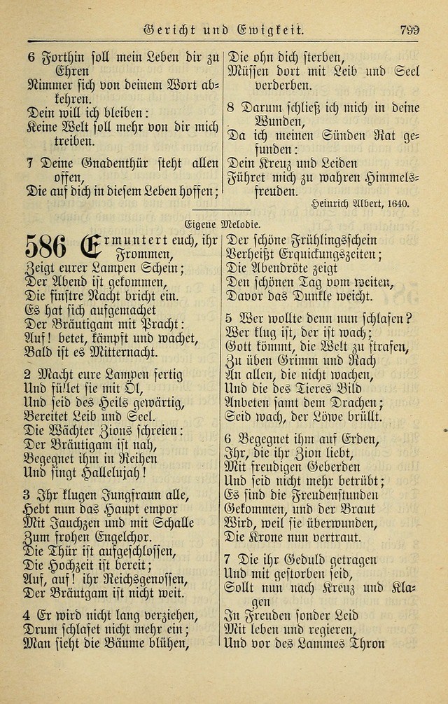 Kirchenbuch für Evangelisch-Lutherische Gemeinden page 799