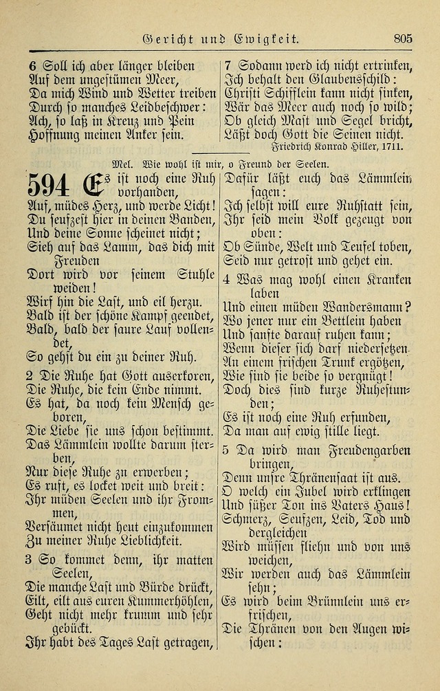 Kirchenbuch für Evangelisch-Lutherische Gemeinden page 805