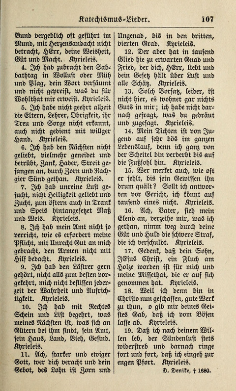 Kirchen-Gesangbuch: für Evangelisch-Lutherische Gemeinden ungeänderter Aubsburgischer Confession page 107