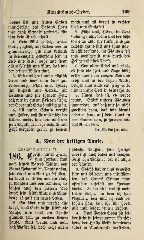 Kirchen-Gesangbuch: für Evangelisch-Lutherische Gemeinden ungeänderter Aubsburgischer Confession page 109