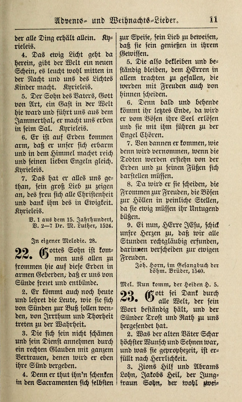 Kirchen-Gesangbuch: für Evangelisch-Lutherische Gemeinden ungeänderter Aubsburgischer Confession page 11