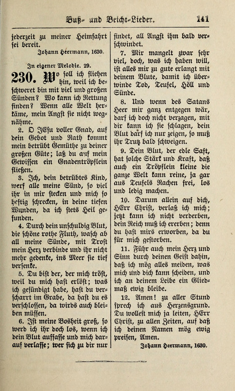 Kirchen-Gesangbuch: für Evangelisch-Lutherische Gemeinden ungeänderter Aubsburgischer Confession page 141