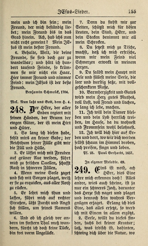 Kirchen-Gesangbuch: für Evangelisch-Lutherische Gemeinden ungeänderter Aubsburgischer Confession page 155