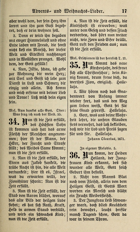 Kirchen-Gesangbuch: für Evangelisch-Lutherische Gemeinden ungeänderter Aubsburgischer Confession page 17