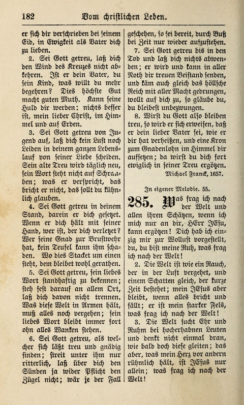 Kirchen-Gesangbuch: für Evangelisch-Lutherische Gemeinden ungeänderter Aubsburgischer Confession page 182