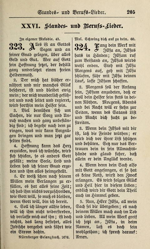 Kirchen-Gesangbuch: für Evangelisch-Lutherische Gemeinden ungeänderter Aubsburgischer Confession page 205