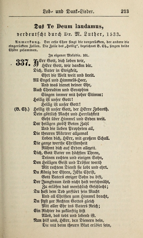 Kirchen-Gesangbuch: für Evangelisch-Lutherische Gemeinden ungeänderter Aubsburgischer Confession page 213