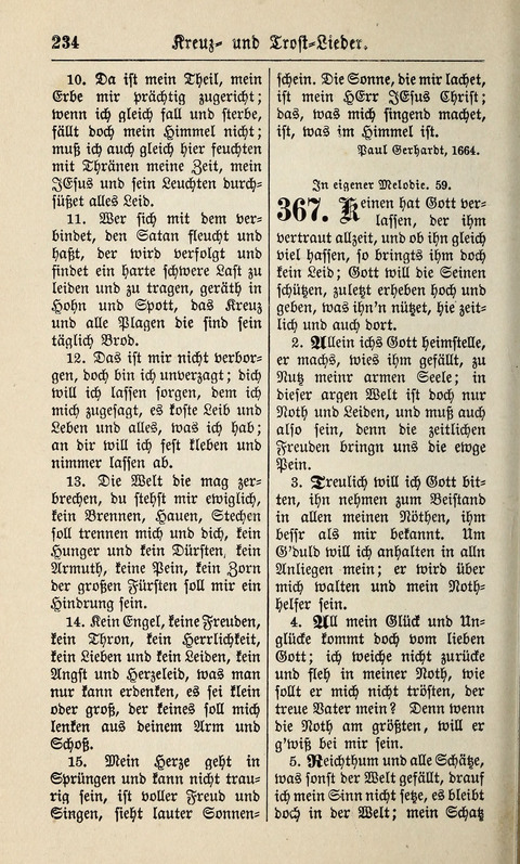 Kirchen-Gesangbuch: für Evangelisch-Lutherische Gemeinden ungeänderter Aubsburgischer Confession page 234