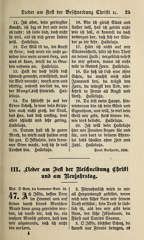 Kirchen-Gesangbuch: für Evangelisch-Lutherische Gemeinden ungeänderter Aubsburgischer Confession page 25