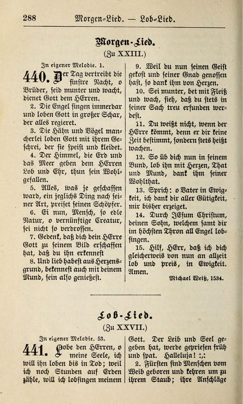 Kirchen-Gesangbuch: für Evangelisch-Lutherische Gemeinden ungeänderter Aubsburgischer Confession page 288