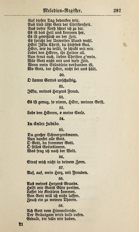 Kirchen-Gesangbuch: für Evangelisch-Lutherische Gemeinden ungeänderter Aubsburgischer Confession page 297