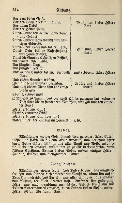 Kirchen-Gesangbuch: für Evangelisch-Lutherische Gemeinden ungeänderter Aubsburgischer Confession page 314