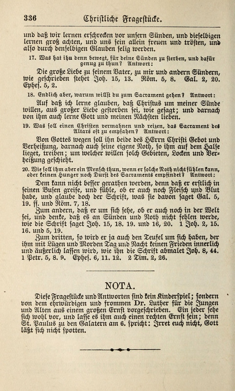 Kirchen-Gesangbuch: für Evangelisch-Lutherische Gemeinden ungeänderter Aubsburgischer Confession page 336