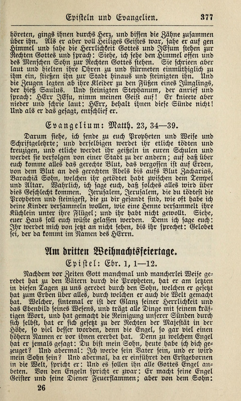 Kirchen-Gesangbuch: für Evangelisch-Lutherische Gemeinden ungeänderter Aubsburgischer Confession page 377