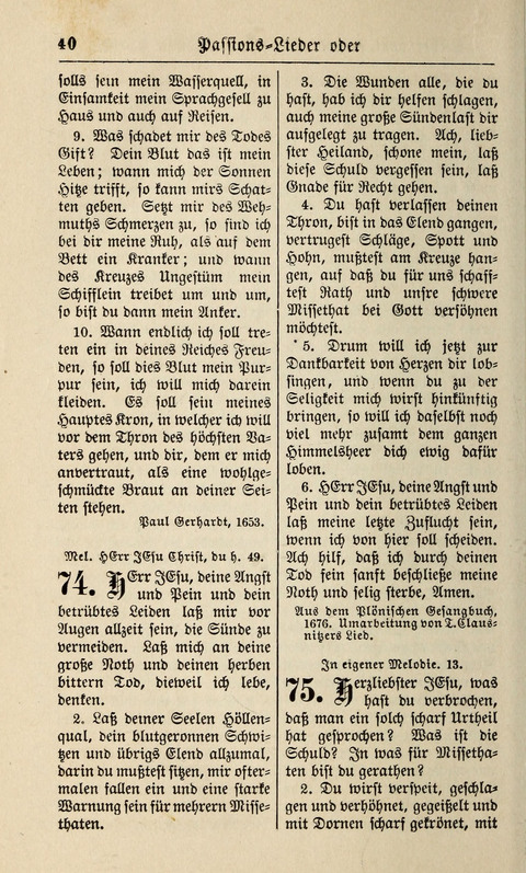 Kirchen-Gesangbuch: für Evangelisch-Lutherische Gemeinden ungeänderter Aubsburgischer Confession page 40