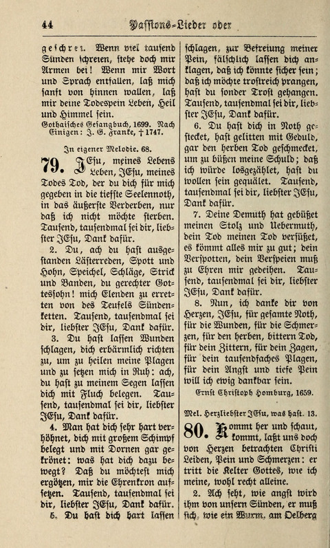 Kirchen-Gesangbuch: für Evangelisch-Lutherische Gemeinden ungeänderter Aubsburgischer Confession page 44