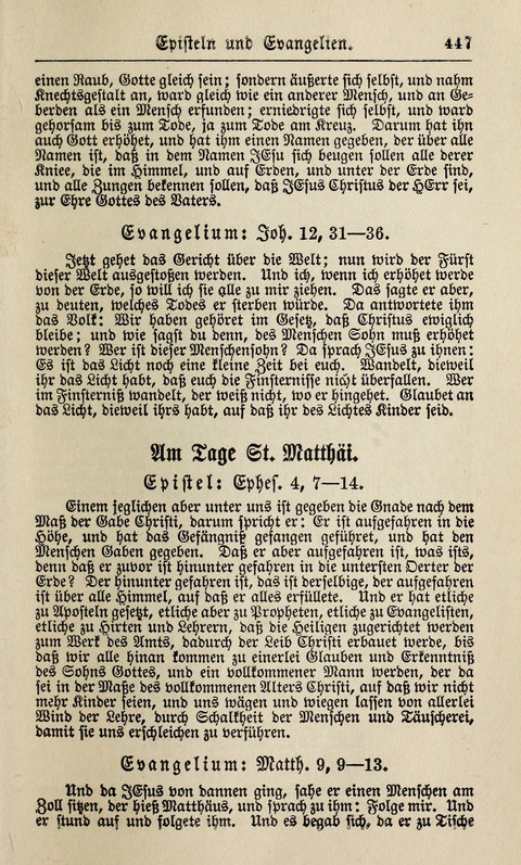 Kirchen-Gesangbuch: für Evangelisch-Lutherische Gemeinden ungeänderter Aubsburgischer Confession page 447