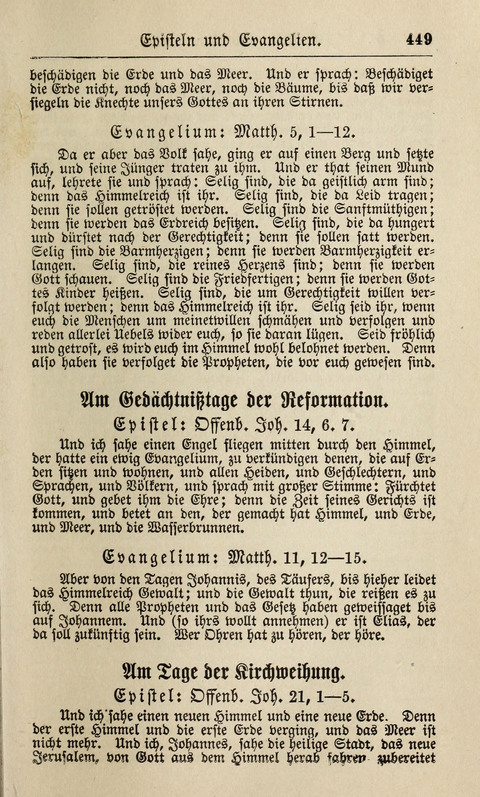 Kirchen-Gesangbuch: für Evangelisch-Lutherische Gemeinden ungeänderter Aubsburgischer Confession page 449