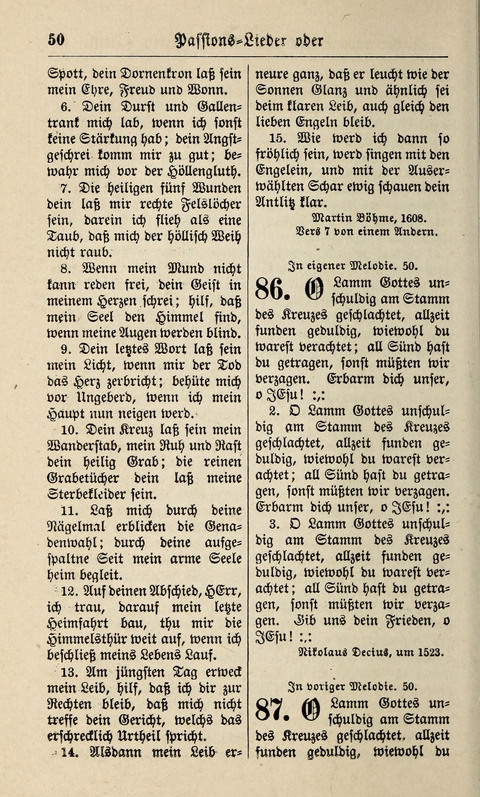 Kirchen-Gesangbuch: für Evangelisch-Lutherische Gemeinden ungeänderter Aubsburgischer Confession page 50