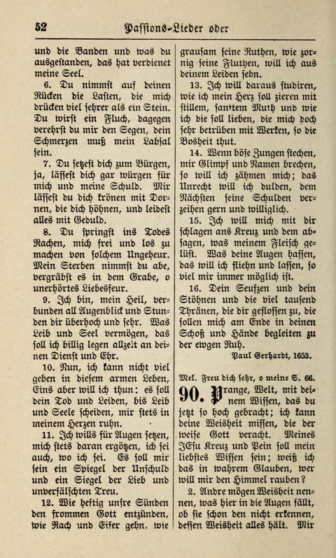 Kirchen-Gesangbuch: für Evangelisch-Lutherische Gemeinden ungeänderter Aubsburgischer Confession page 52