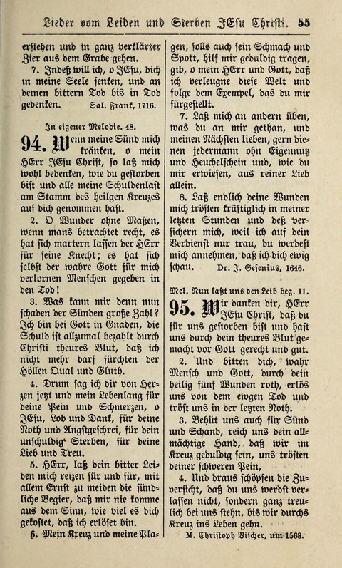 Kirchen-Gesangbuch: für Evangelisch-Lutherische Gemeinden ungeänderter Aubsburgischer Confession page 55