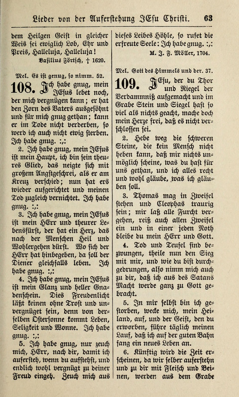 Kirchen-Gesangbuch: für Evangelisch-Lutherische Gemeinden ungeänderter Aubsburgischer Confession page 63