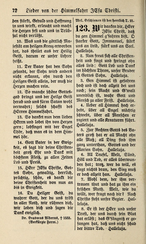 Kirchen-Gesangbuch: für Evangelisch-Lutherische Gemeinden ungeänderter Aubsburgischer Confession page 72