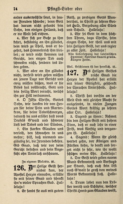 Kirchen-Gesangbuch: für Evangelisch-Lutherische Gemeinden ungeänderter Aubsburgischer Confession page 74